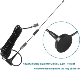 Aediko 701715481114 2pcs Police Scanner Antenna Radio Hf Vhf Uhf Silver Black #3 Aediko 701715481114 2pcs Police Scanner Antenna Radio Hf Vhf Uhf Silver Black #3