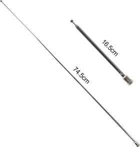 Aediko 701715485242 Fm Telescopic Antenna 75 Ohm Indoor Radio F Type Male Silver Gold #2 Aediko 701715485242 Fm Telescopic Antenna 75 Ohm Indoor Radio F Type Male Silver Gold #2