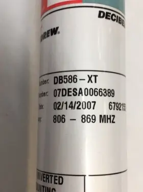 Db586-xt Andrew Db-86-xt Antenna 806-869 Mhz 6db Omni Mirage Fiberglass New #3