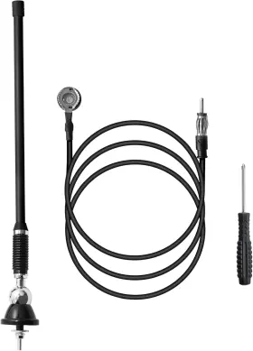 Cat-617d Anina 16 Inch Marine Radio Antenna For Pickup Truck Boat Atv Utv Rv Black