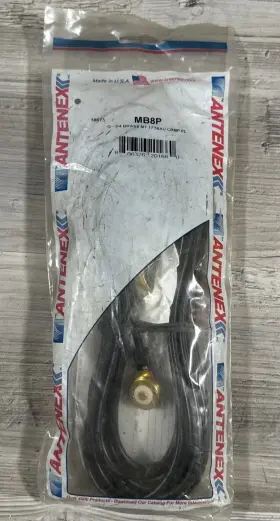 Rg58a Antenex Mb8p Uhf/vhf Brass Antenna Base With 17ft Rg58a/u Crmp Pl New Old Stock