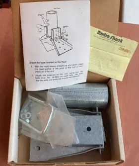 15-889b Archer 15-889 Antenna Mast Roof Anchor Mount Radio Shack New In Box Nos #2 15-889b Archer 15-889 Antenna Mast Roof Anchor Mount Radio Shack New In Box Nos #2