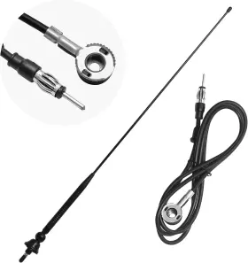 Ar005420190909 Asooll Black Boat Marine Radio Antenna Fm Am Aerial 26.5 Inch For Car