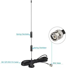 Bingfu 790404675132 Vhf Uhf Ham Radio Police Scanner Antenna Amateur Bnc #2 Bingfu 790404675132 Vhf Uhf Ham Radio Police Scanner Antenna Amateur Bnc #2