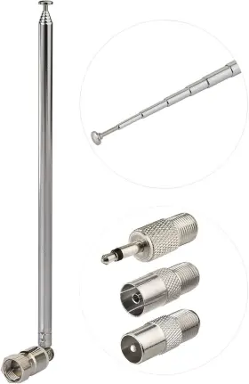 Bfn00326 Bingfu 75 Ohm Fm Antenna And Am 20cm-115cm Telescopic Kit
