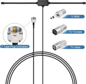 Bfn00533 Bingfu Fm Radio Dipole Antenna For Stereo Receiver Indoor Pioneer Onkyo Black #2 Bfn00533 Bingfu Fm Radio Dipole Antenna For Stereo Receiver Indoor Pioneer Onkyo Black #2
