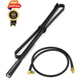Bingfu Bfn00570 Dual Band Vhf Uhf 136-520mhz 42.5 Inches Antenna With 3 Feet Cable