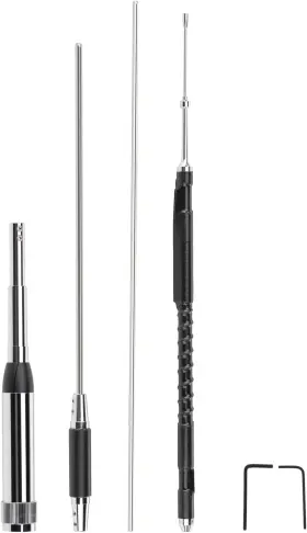 Bfn00996 Bingfu High Gain 52.76inch Mobile Ham Radio Antenna 29/50/144/430mhz Silver