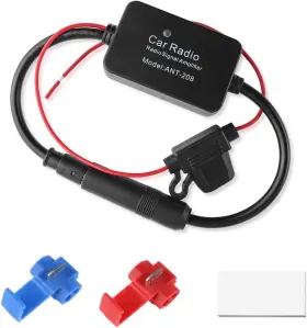 Branded01 705353321528 Hidden Car Antenna Booster Amplifier Strengthen 25db Universal 12v Fm Am Radio
