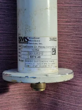 Bma-6-o Broadcast Microwave Services By Bms - 2.2 To 2.4ghz Omnidirectional Antenna #2