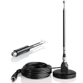Chhliut Ant-65 Fm Antenna For Stereo Receiver Magnetic Base 16ft Small Black
