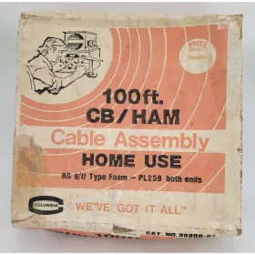 Columbia 90800-61 Rg8/u Pl259 100ft Cb / Ham Cable Assembly Foam-niob