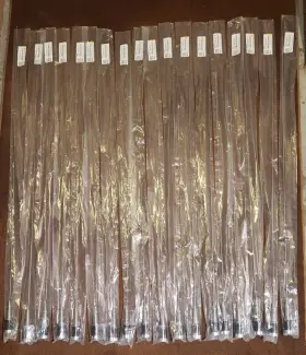 Comtelco A1801as-40 40-48 Lot Of 18 Mhz Unity Gain Chrome Base Loaded Antenna