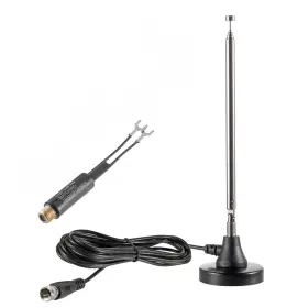 Eifagur 9066 75 Ohm 300 Magnetic Base Fm Radio Telecopic Antenna With Black