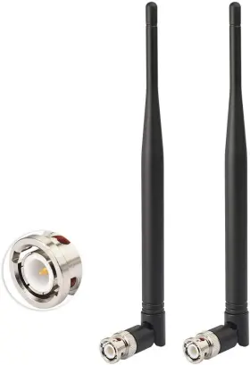 Ewua0116 Eightwood Uhf 400mhz-900mhz Antenna Bnc Male Antennae 2-pack For Ham Black