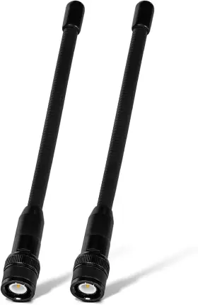 Ewua0179 Eightwood Bnc Handheld Scanner Antenna 2-pack Dual Band 144/430mhz Vhf Black
