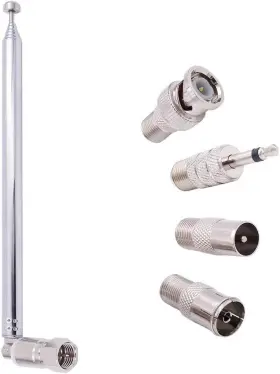Us-ant-11 Fancasee Fm Antenna Telescopic 75 Ohm Screw F Male Plug With Silver