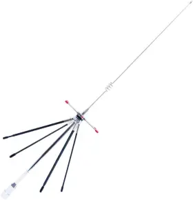 An-mob-005mp Gabil Gra-d220r 144/440/900/1200mhz 2m/70cm/33cm/25cm Mini Discone Multiband Silver