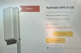 Hp9-915n Kathrein 80010652 902-928 Mhz Horizontally Polarized Panel Antenna Hp9-915n Kathrein 80010652 902-928 Mhz Horizontally Polarized Panel Antenna