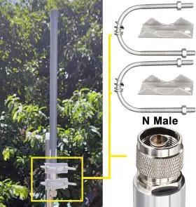 Xf-5056 Kaunosta 4g Lte Antenna Outdoor Omnidirectional Frp N Type Male Plug Purple #2