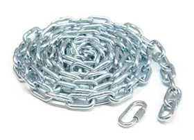 519171 Kingchain 1/4 X 15 Ft. Zinc-plated Straight Link Coil Chain 520 Lb. Safe Inch 15ft