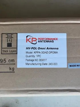 Kppa-3ghz-dpoma Kp Performance 13 Dbi Omni Antenna For 436h Helium Mobile Cbrs
