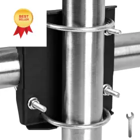 Kswlor 739583657201 Antenna Mast Cross-over Bracket Kit For 1.75 Inch To 2.0 Od Pipes Black