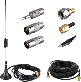 Lacucino 732072858240 75 Ohm Fm Antenna Outdoor Wifi Stereo Tv Silver Gold Black