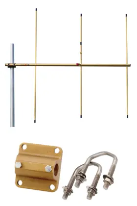 896-970 Laird Technologies Y8966 - Mhz 6-element 9db Gold Anodized Yagi
