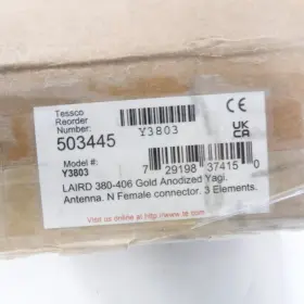 380-406 Laird Y3803 Gold Anodized Yagi Antenna N Female Connector 3 Elements #3