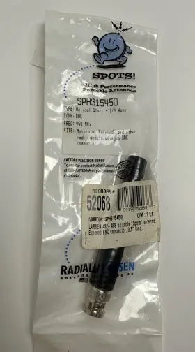 Sphs15450 Larsen Uhf 432-468 Mhz Short Antenna - Bnc Connector