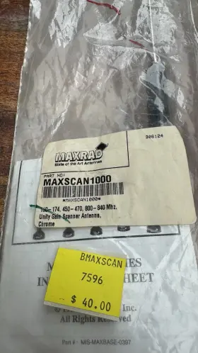 Maxscan1000 Maxrad Antenna