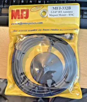 Mfj-332b Mfj New 2 3/4 Inch Ht Antenna Magnet Mount - Bnc Connector