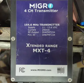 154.6 Migro Mxt-4 Mhz Transmitter With Antenna