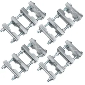 Mookeerf 635405111671 4 Sets Antenna Mast To Clamp Bracket Kit With V Jaw Silver