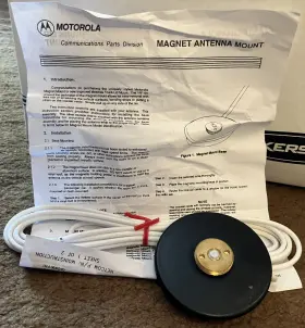 0180355a76 Motorola Nmo Magnet Antenna Mount With 12 Feet Of White Teflon Cable Open Box