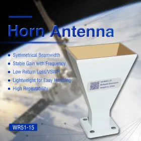 Ha-wr51 Multipath Wr51 Standard Gain Horn Antenna 14.5 - 22.0 Ghz 15 Dbi Nominal Sma-f