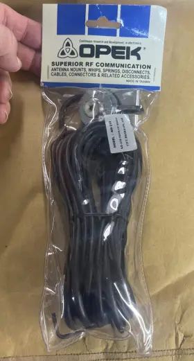 So-239 Opek Am-210 Nos Trunk Antenna Mount And 17ft Rg58 Coax Cable Assembly