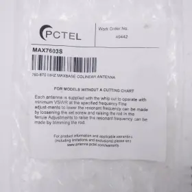 Max7603s Pctel 760-870 Mhz 3db Open Coil Chrome Mobile Antenna With Spring #3