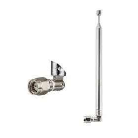 Pobady Van030 8 Sections Telescopic Antenna Sma Male Connector Radio 1 Pcs Silver