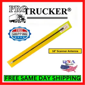 Ptmon38 Protrucker 18 Inch Scanner Antenna For Car/truck Pretuned 30-1200mhz Stainless Steel