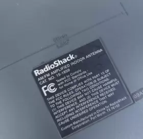 15-1859 Radioshack Radio Shack Am/fm Amplified Indoor Antenna No Stand - Tested #3 15-1859 Radioshack Radio Shack Am/fm Amplified Indoor Antenna No Stand - Tested #3