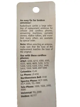 270-1411a Radioshack Radio Shack Replacement Cordless Telephone Antenna Extends To 11 Inch #2