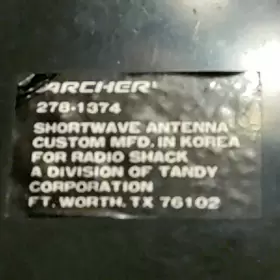 278-1374 Radioshack 28-1374 Radio Shack Shortwave Reel Antenna #3 278-1374 Radioshack 28-1374 Radio Shack Shortwave Reel Antenna #3