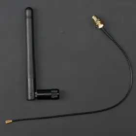 Sc0480 Raspberry Pi Wi-fi Dual-band 2dbi Panel Mount Whip Antenna With Rp-sma To U.fl 190mm Coax