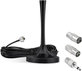 Ca-an-fm-10 Superbat Fm Radio Antenna Strong Magnetic Base Mount For Black