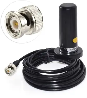 Ls1157 Superbat Wlaniot Vehicle/car Mobile Dual Band Antenna Bnc Male Connector Black Gold