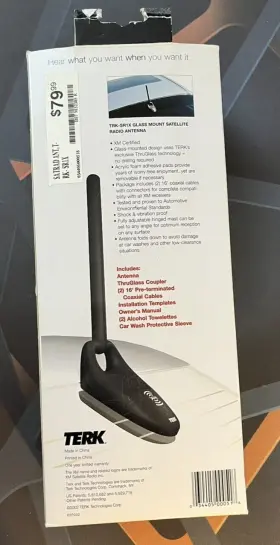 Trx-sr1x Terk Trk-sr1x Xm Satellite Radio Glass-mount Car Antenna New