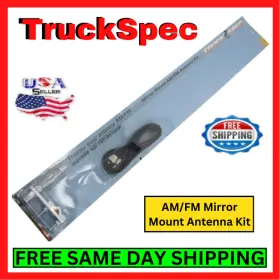 Ts-307 Truckspec Mirror Mount Antenna Stainless Steel 28 Inch Am/fm With 2 Shock Spring Kit