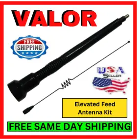 Valor Pat3-850ef Pat3850ef Elevated Feed Antenna Swivel Trunk Lip Kit 824-896mhz With Cable